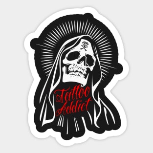 Tattoo Addict Til Death Sticker